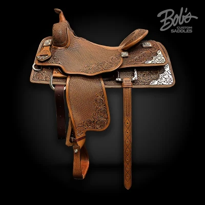 Jordan Larson Reiner 446 premium western reining saddle built for precision and balance.